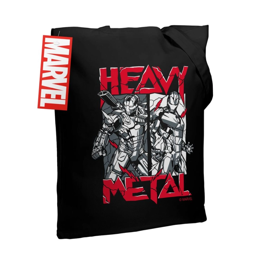 Холщовая сумка Heavy Metal, черная фото 1