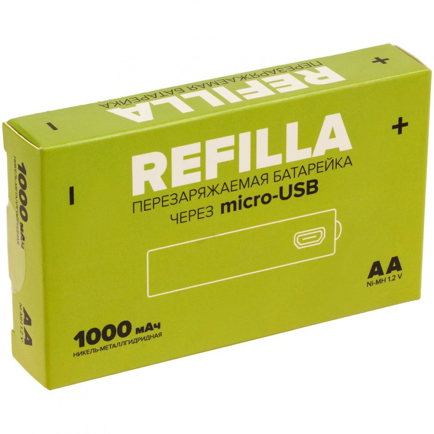 Набор перезаряжаемых батареек Refilla AA, 1000 мАч фото 6