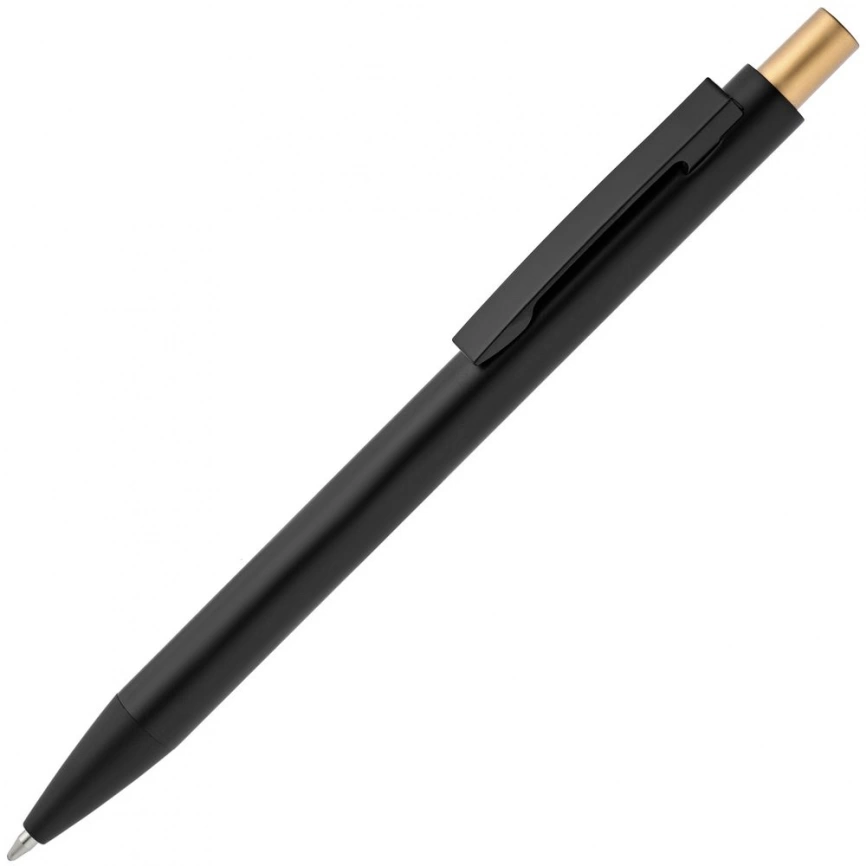 Ручка шариковая Chromatic, черная с золотистым фото 1
