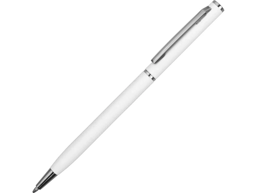 Ручка металлическая шариковая Атриум с покрытием софт-тач, белый фото 1