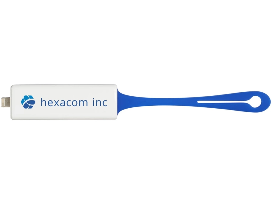 Повербанк Denzi 700 мАч с интегрированными штекерами, белый/синий фото 7