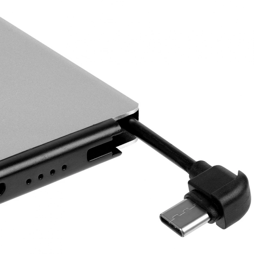 Металлический аккумулятор Double Reel 5000 мАч, серебристый фото 4