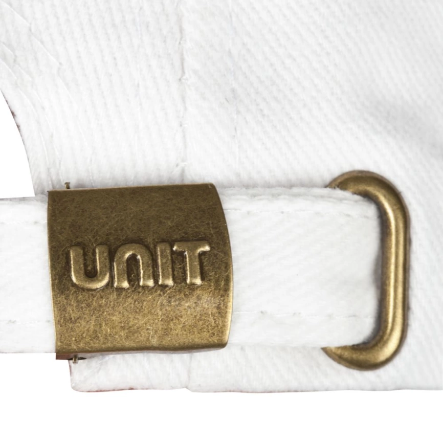 Бейсболка Unit Trendy, белая с темно-синим кантом фото 2