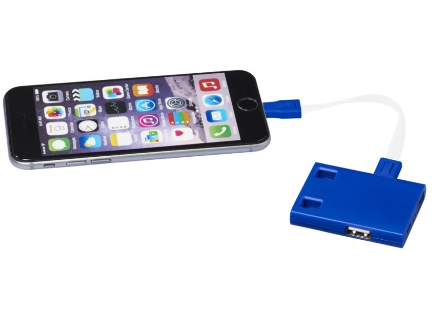 USB Hub и кабели 3-в-1, синий фото 2