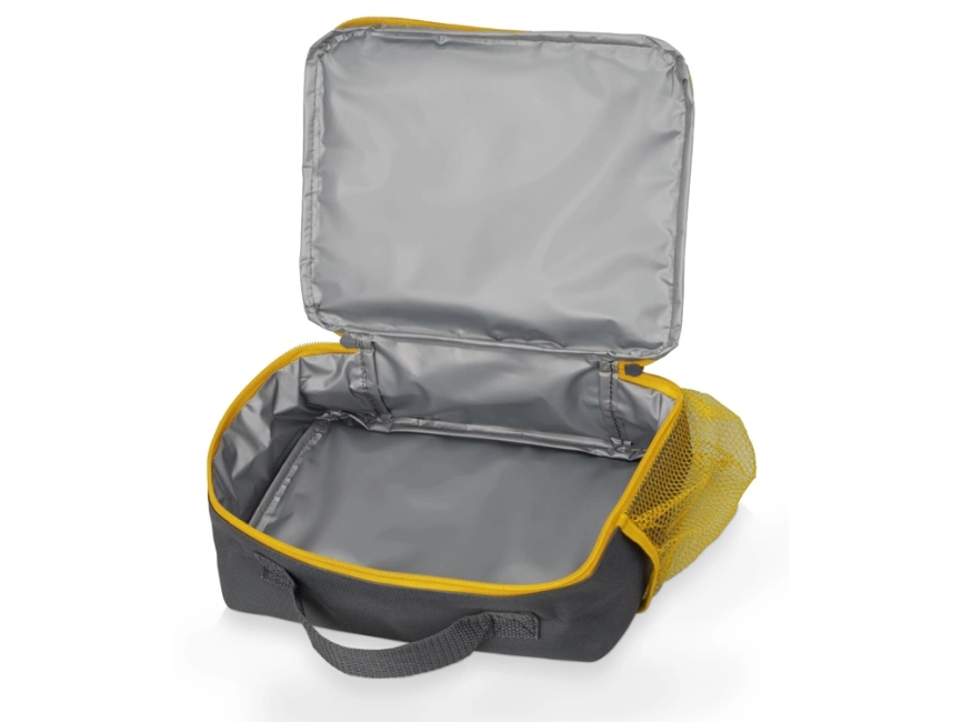 Изотермическая сумка-холодильник Breeze для ланч-бокса, серый/желтый фото 2