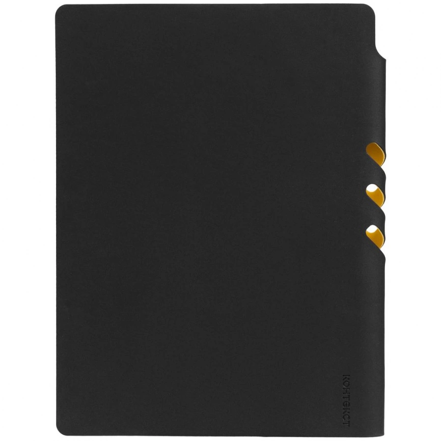 Ежедневник Flexpen Black, недатированный, черный с желтым фото 5