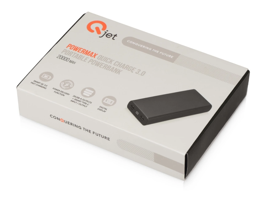 Портативное зарядное устройство PowerMax, 20000 mAh, PD + QC 3.0, черный фото 10