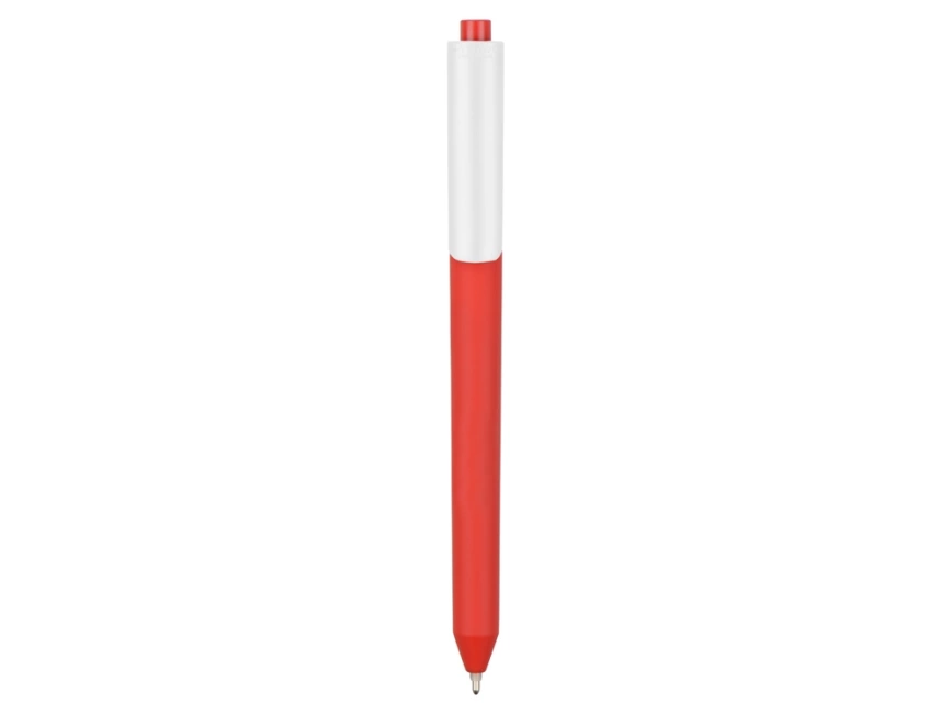 Ручка шариковая Pigra модель P03 PRM софт-тач, красный/белый фото 2
