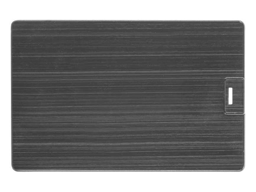 Флеш-карта USB 2.0 16 Gb в виде металлической карты Card Metal, темно-серый фото 4