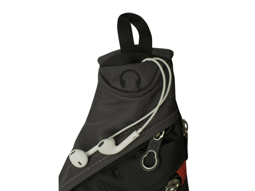 Рюкзак SWISSGEAR с одним плечевым ремнем, 25x15x45 см, 7 л, черный/серый фото 3