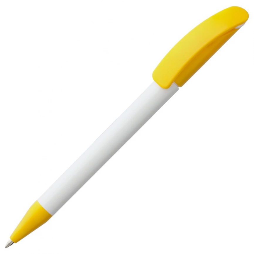 Ручка шариковая Prodir DS3 TPP Special, белая с желтым фото 1