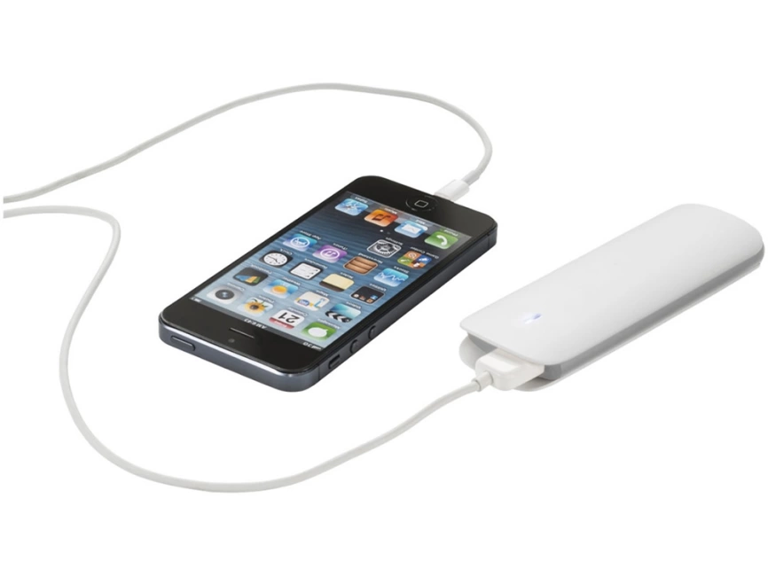 Портативное зарядное устройство Флэт, 3000 mAh, белый фото 6