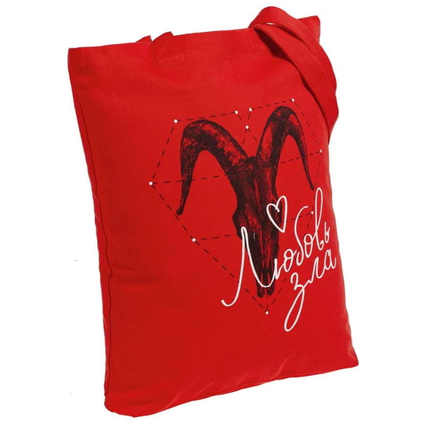 Холщовая сумка «Любовь зла», красная фото 1
