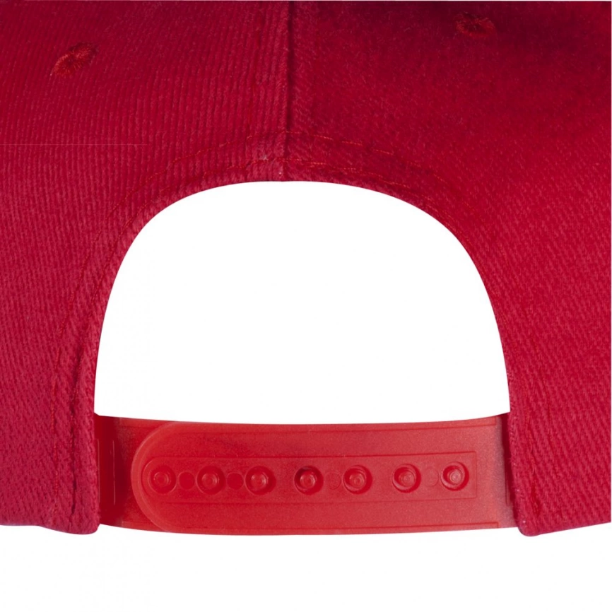 Бейсболка Unit Snapback с прямым козырьком, красная фото 2