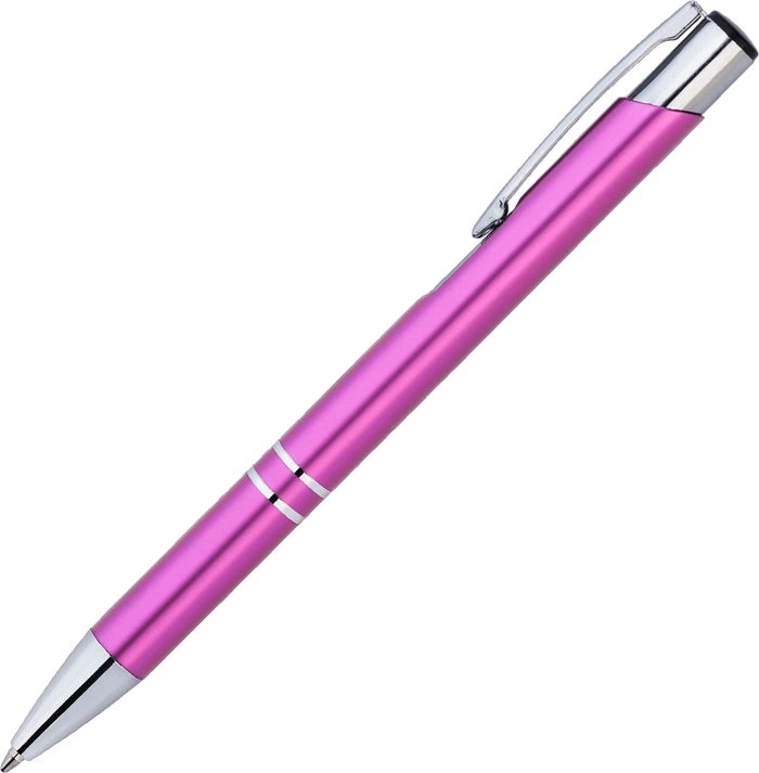 Ручка металлическая KOSKO, розовая с серебристым фото 2