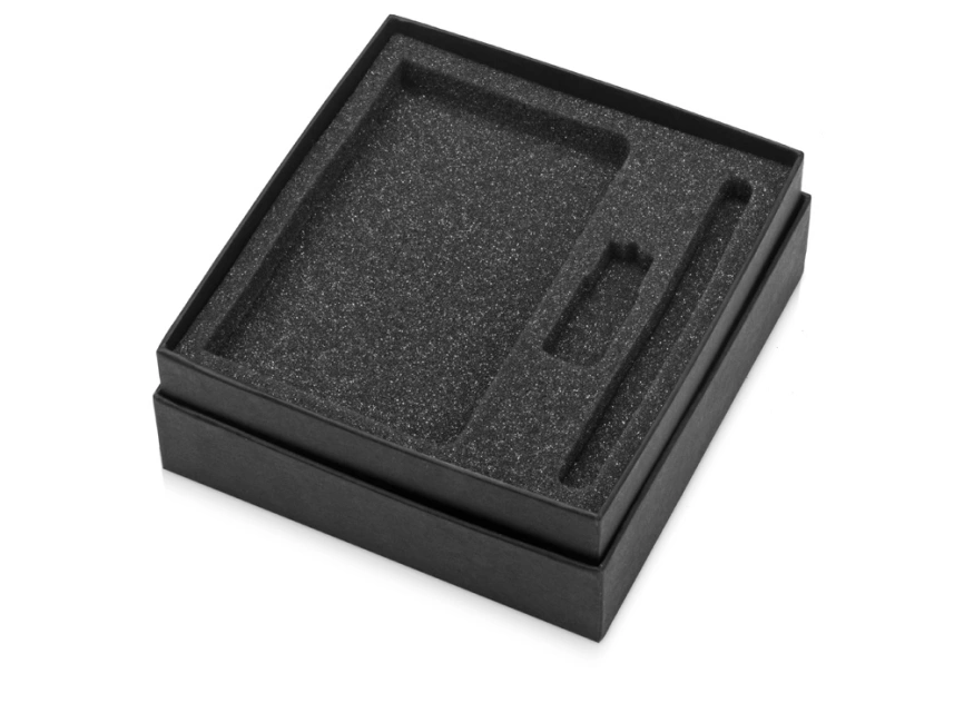 Подарочный набор Reporter Plus с флешкой, ручкой и блокнотом А6, черный фото 11