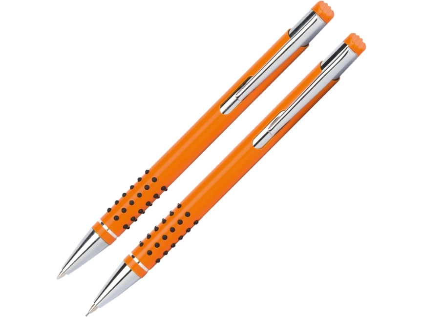 Набор Онтарио: ручка шариковая, карандаш механический, оранжевый/серебристый фото 1