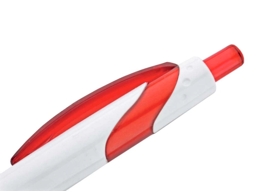 Ручка шариковая Каприз, белая с красным фото 2