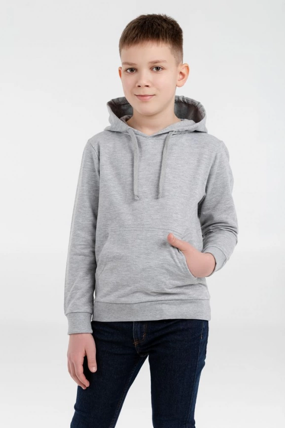 Толстовка с капюшоном детская Kirenga Kids серый меланж, 12 лет фото 3
