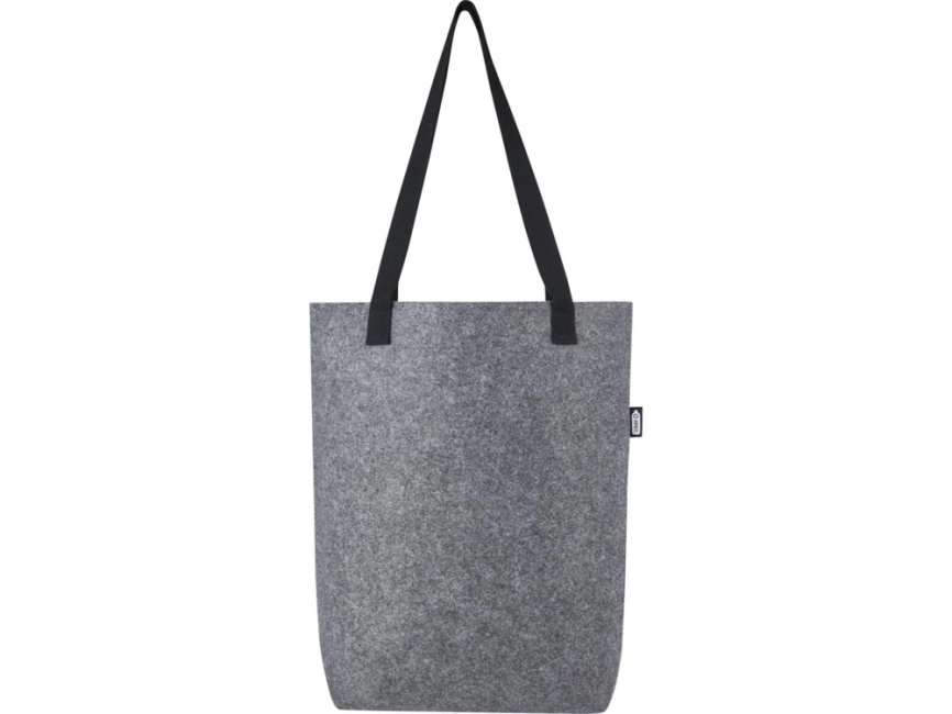 Эко-сумка Felta объемом 12 л из фетра, переработанного по стандарту GRS, с широким дном, средне-серый фото 2