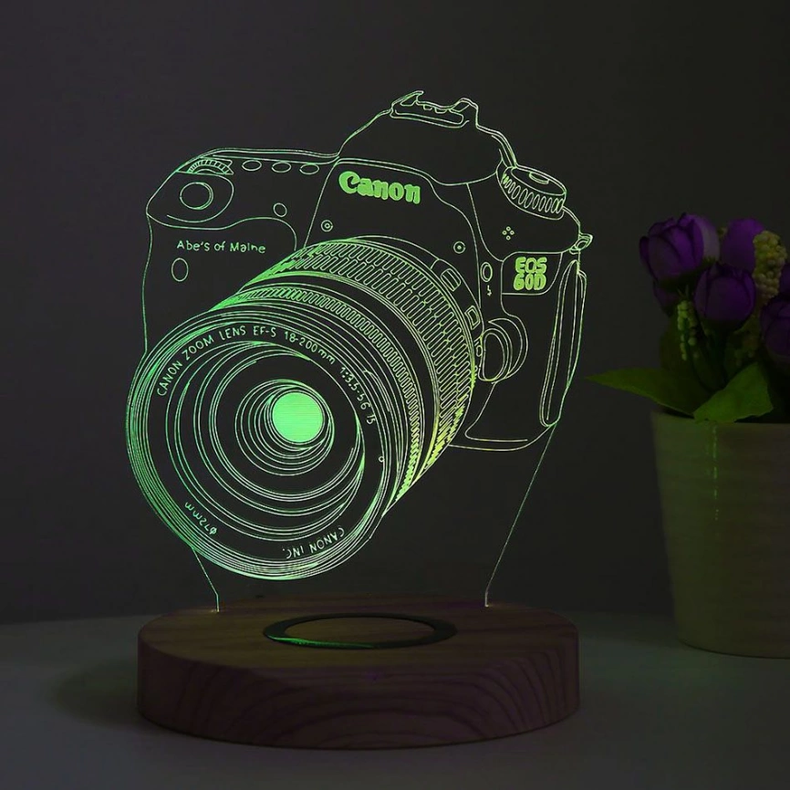 Беспроводное зарядное устройство - ночник Light Up, коричневая фото 6
