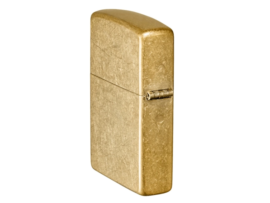 Зажигалка ZIPPO Classic с покрытием Tumbled Brass, латунь/сталь, золотистая, матовая, 38x13x57 мм фото 6