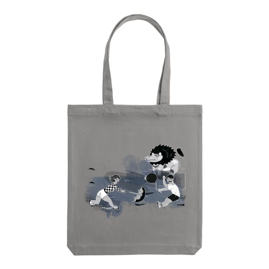 Холщовая сумка «Не вы ли были у Невы», серая фото 6