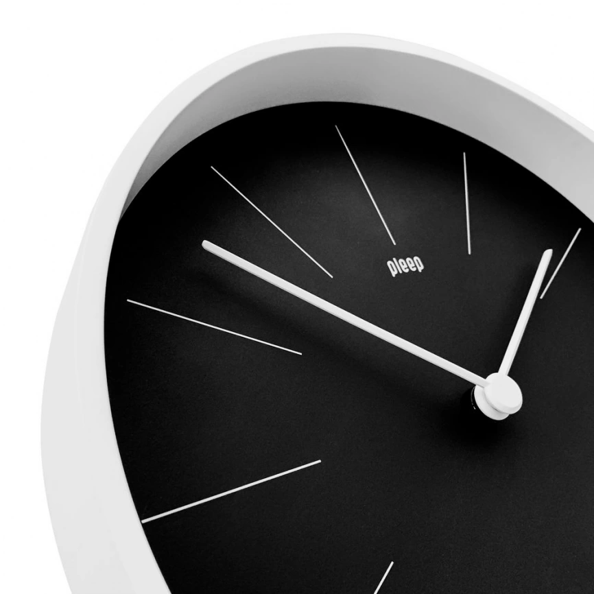 Часы настенные Neo, черные с белым фото 3