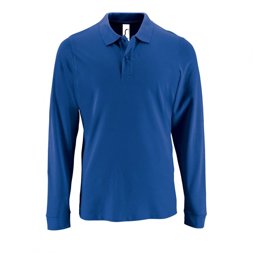 Рубашка поло мужская с длинным рукавом Perfect LSL Men ярко-синяя, размер 3XL фото 1