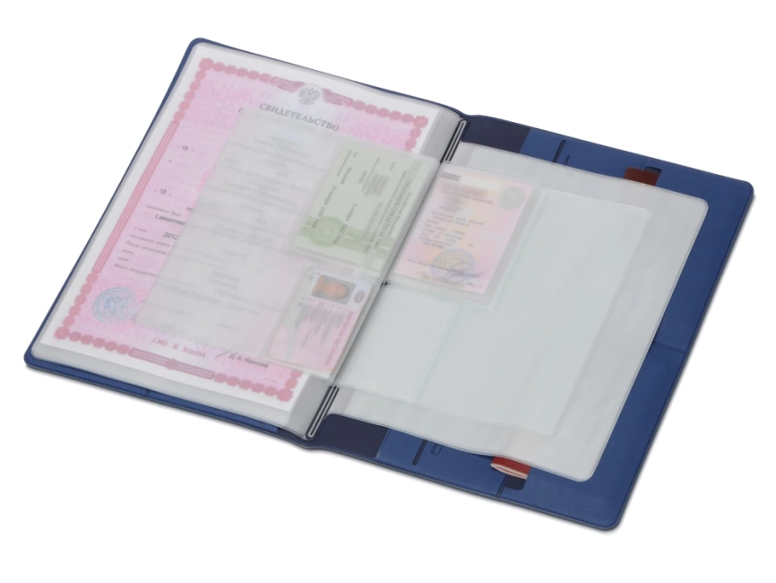 Органайзер Favor для семейных документов на 4 комплекта документов, формат А4, синий фото 3
