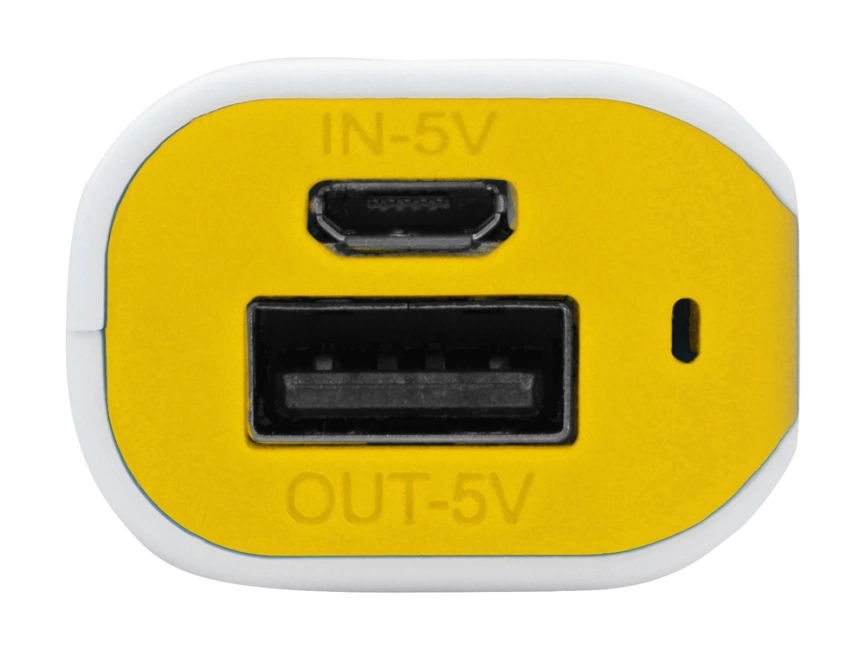 Портативное зарядное устройство (power bank) Basis, 2000 mAh, белый/желтый фото 3