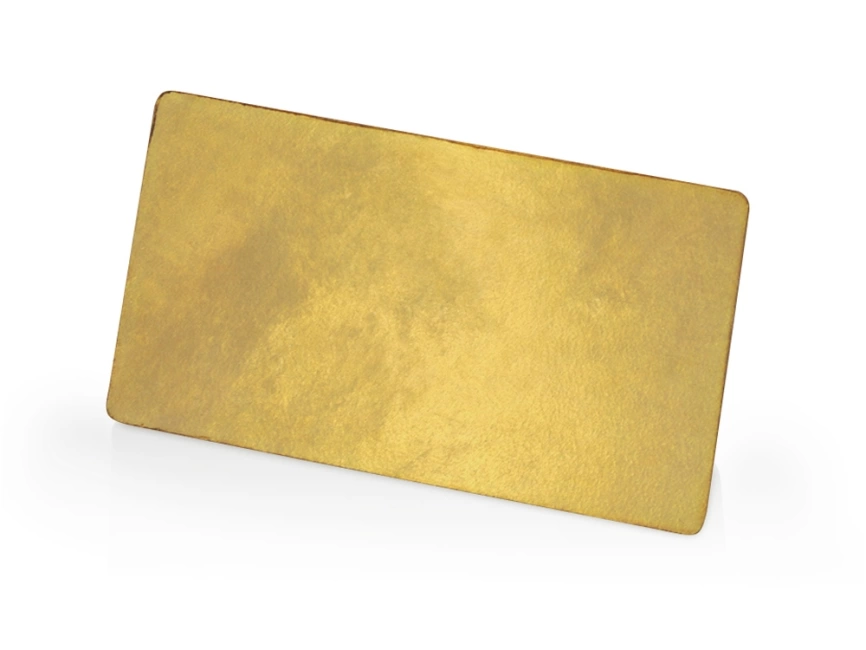 Значок металлический Прямоугольник закругленные углы, золотистый фото 2