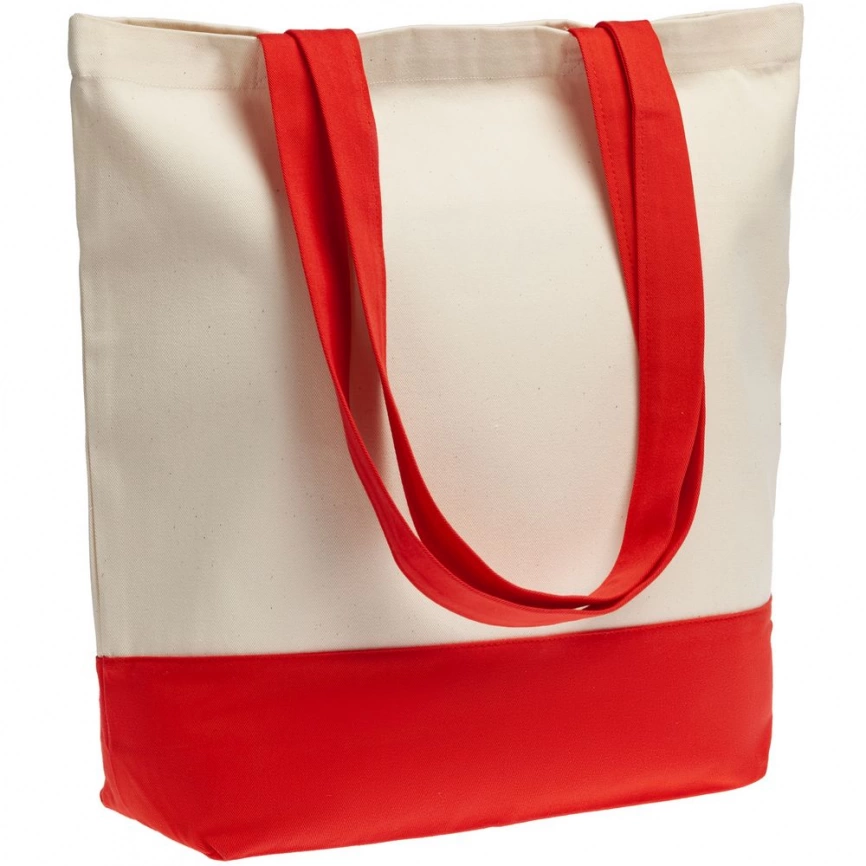 Холщовая сумка Shopaholic, красная фото 1