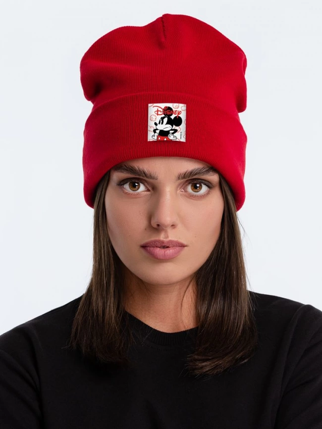 Шапка Angry Mickey, красная фото 2