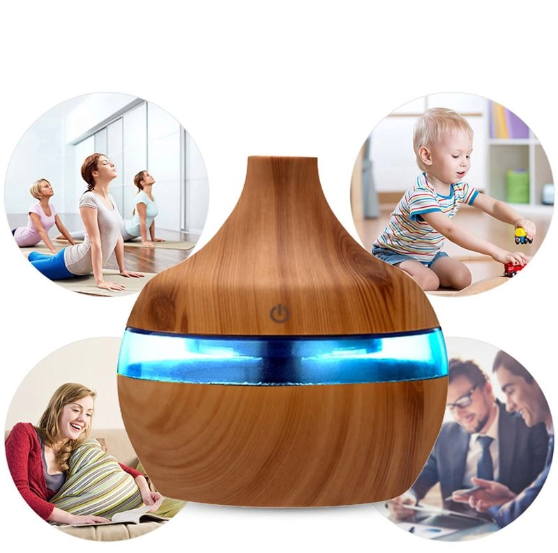 Светодиодный USB арома увлажнитель Holz, коричневый фото 5