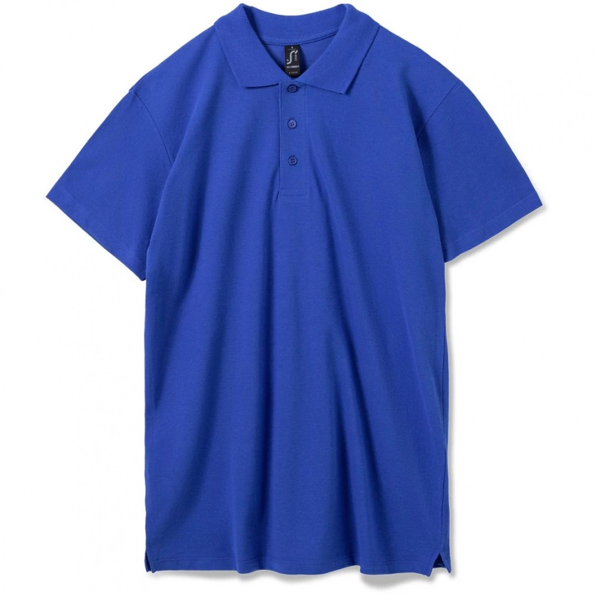 Рубашка поло мужская Summer 170 ярко-синяя, размер XS фото 9