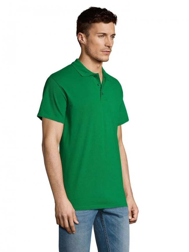 Рубашка поло мужская Summer 170 ярко-зеленая, размер XS фото 13