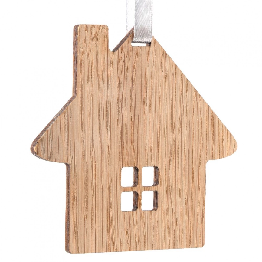 Деревянная подвеска Carving Oak, в форме домика фото 1