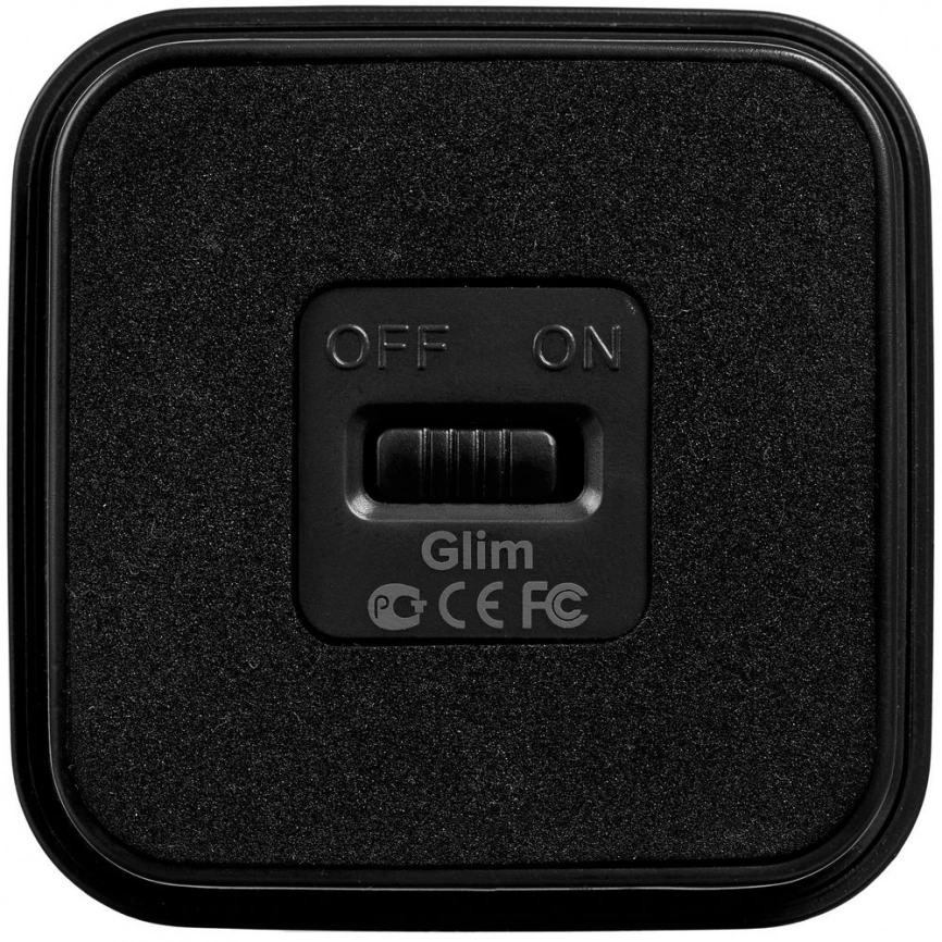 Беспроводная колонка с подсветкой логотипа Glim, черная фото 7