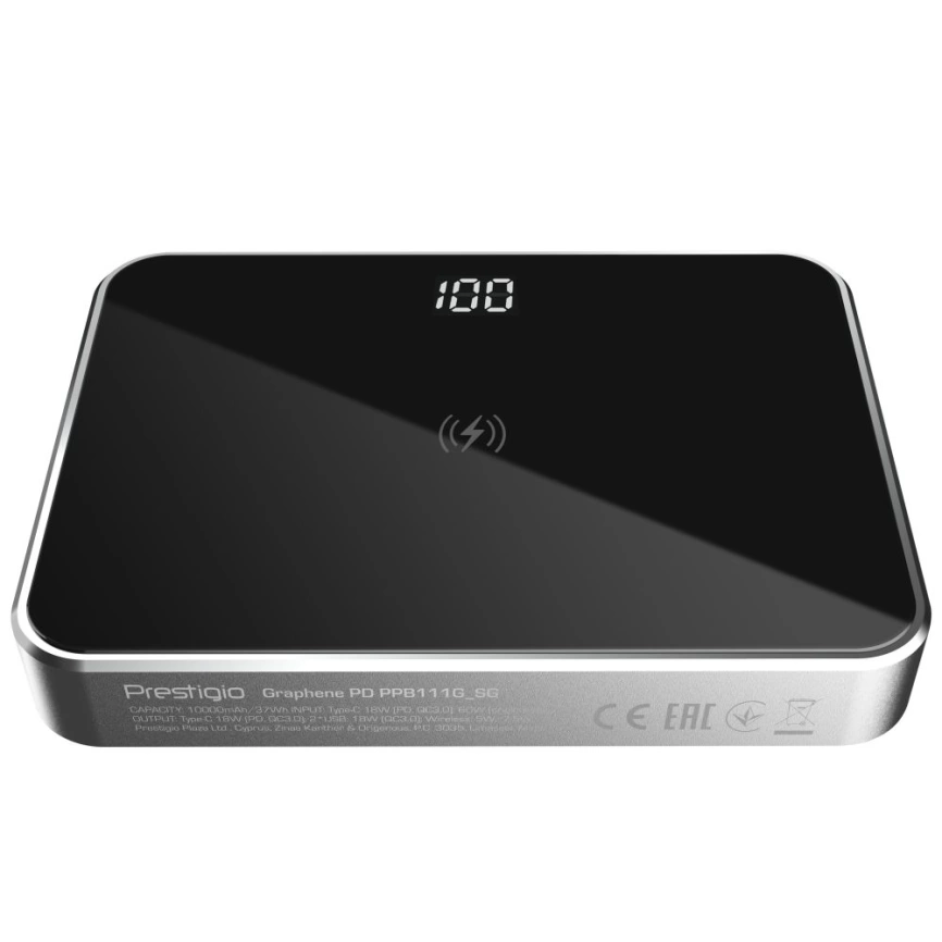 Графеновый аккумулятор Graphene PD, 10000 мАч, черный фото 7