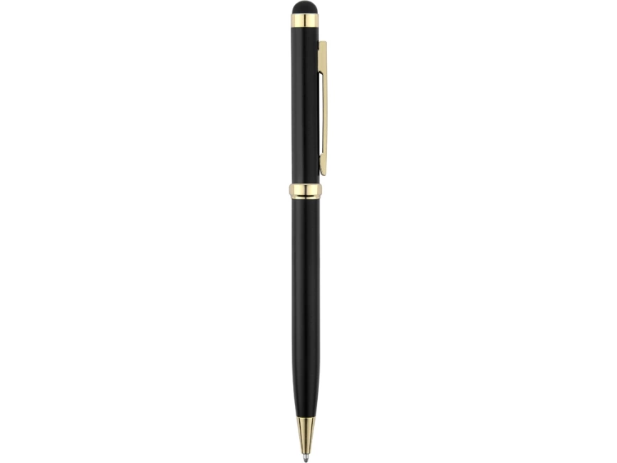 Ручка шариковая Голд Сойер со стилусом, черный фото 3