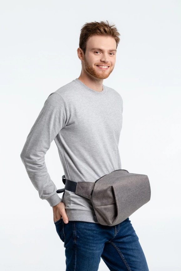 Рюкзак на одно плечо Tweed, серый фото 11