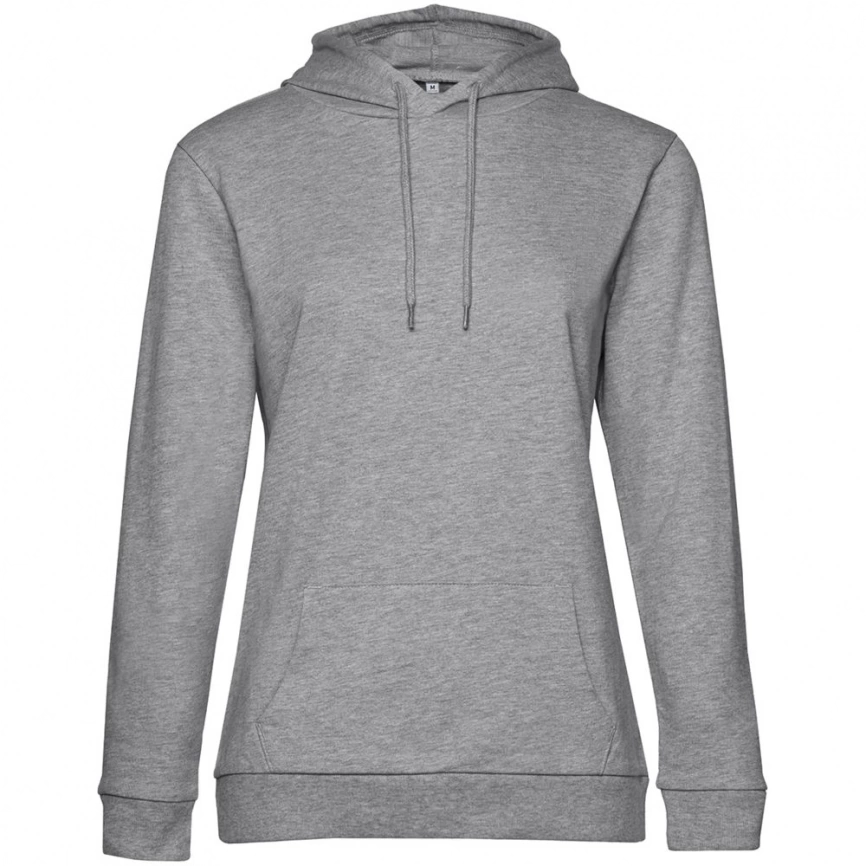 Толстовка с капюшоном женская Hoodie, серый меланж, размер S фото 1