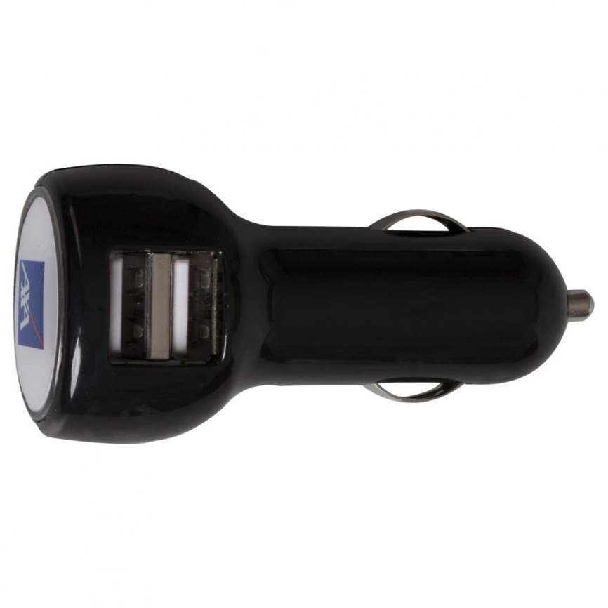 Автомобильное зарядное устройство с подсветкой Logocharger, черное фото 3