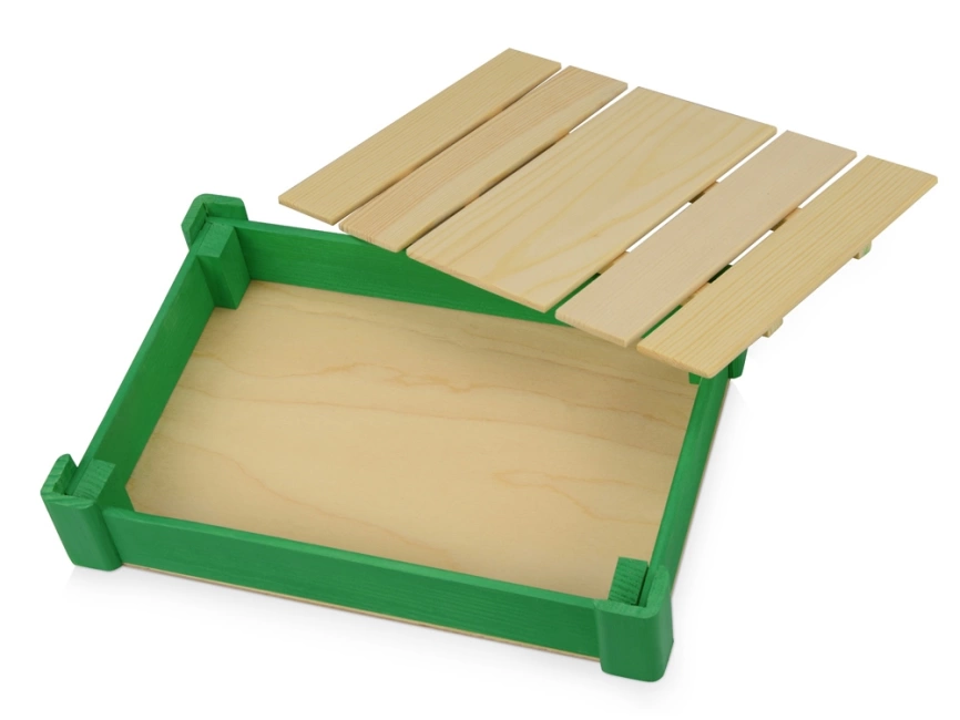 Подарочная деревянная коробка, зеленый фото 3