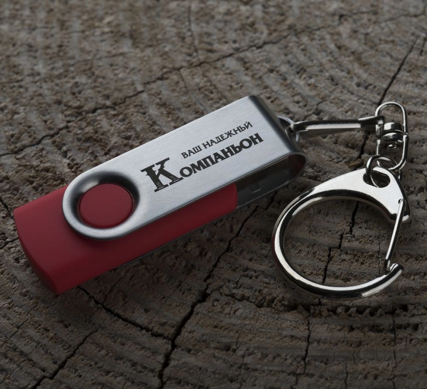 Флешка Twist, красная, 8 Гб фото 4