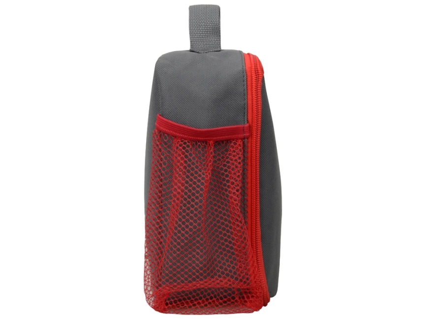 Изотермическая сумка-холодильник Breeze для ланч-бокса, серый/красный фото 6