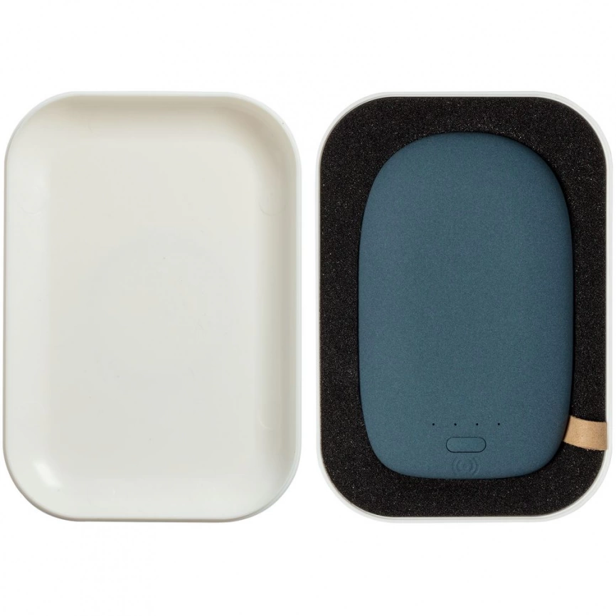 Аккумулятор с беспроводной зарядкой Pebble Wireless 9000 мАч, серо-синий фото 8