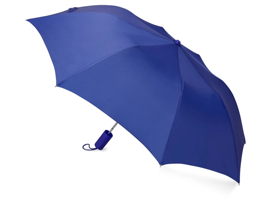 Зонт складной Tulsa, полуавтоматический, 2 сложения, с чехлом, синий (Р) фото 2