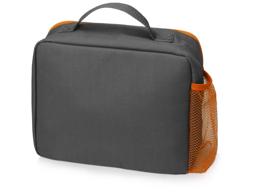 Изотермическая сумка-холодильник Breeze для ланч-бокса, серый/оранжевый фото 3